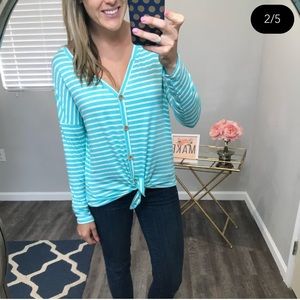 Smooth Button Tie Top